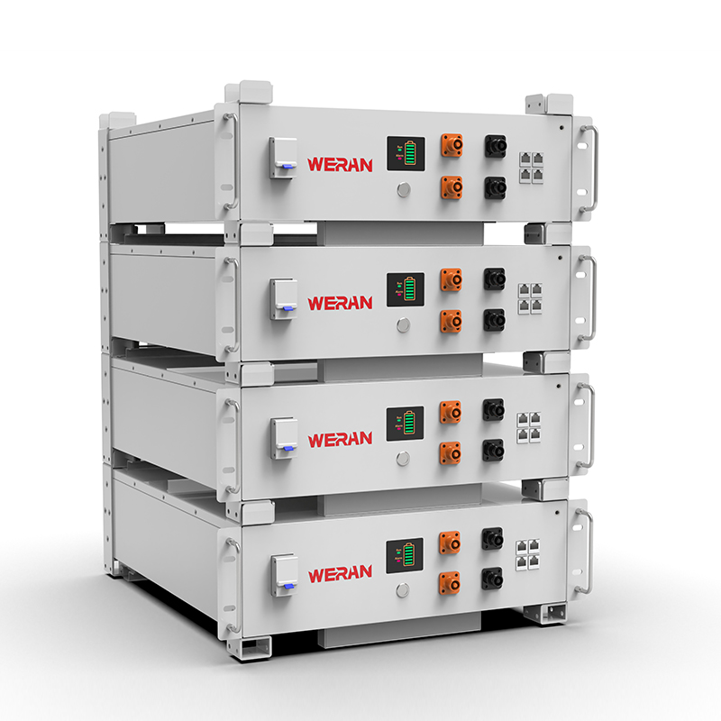 WERAN WRL-48100RW 51,2V 100Ah LiFePO4 stojanová batéria (5,12kWh) – 8000 cyklov, CAN/RS485, stohovateľný domáci ESS