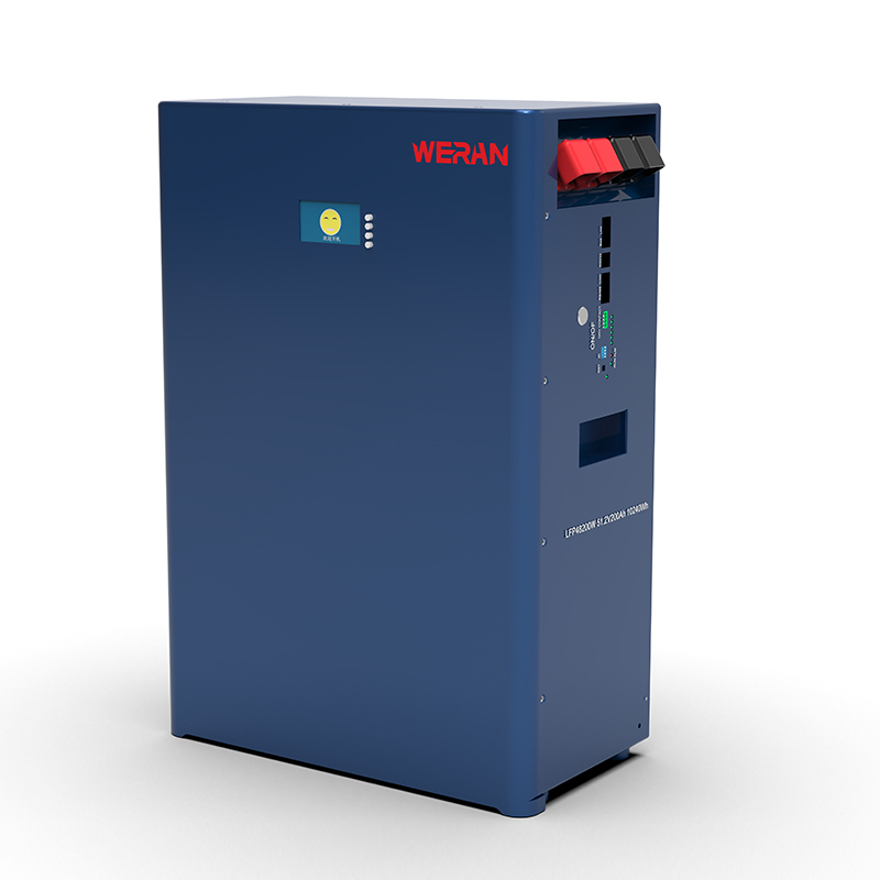 WERAN WRL-48100WB 51,2V 100Ah nástenná LiFePO4 batéria (5,12kWh) – IP65, 6000 cyklov, vonkajší domáci solárny zásobník